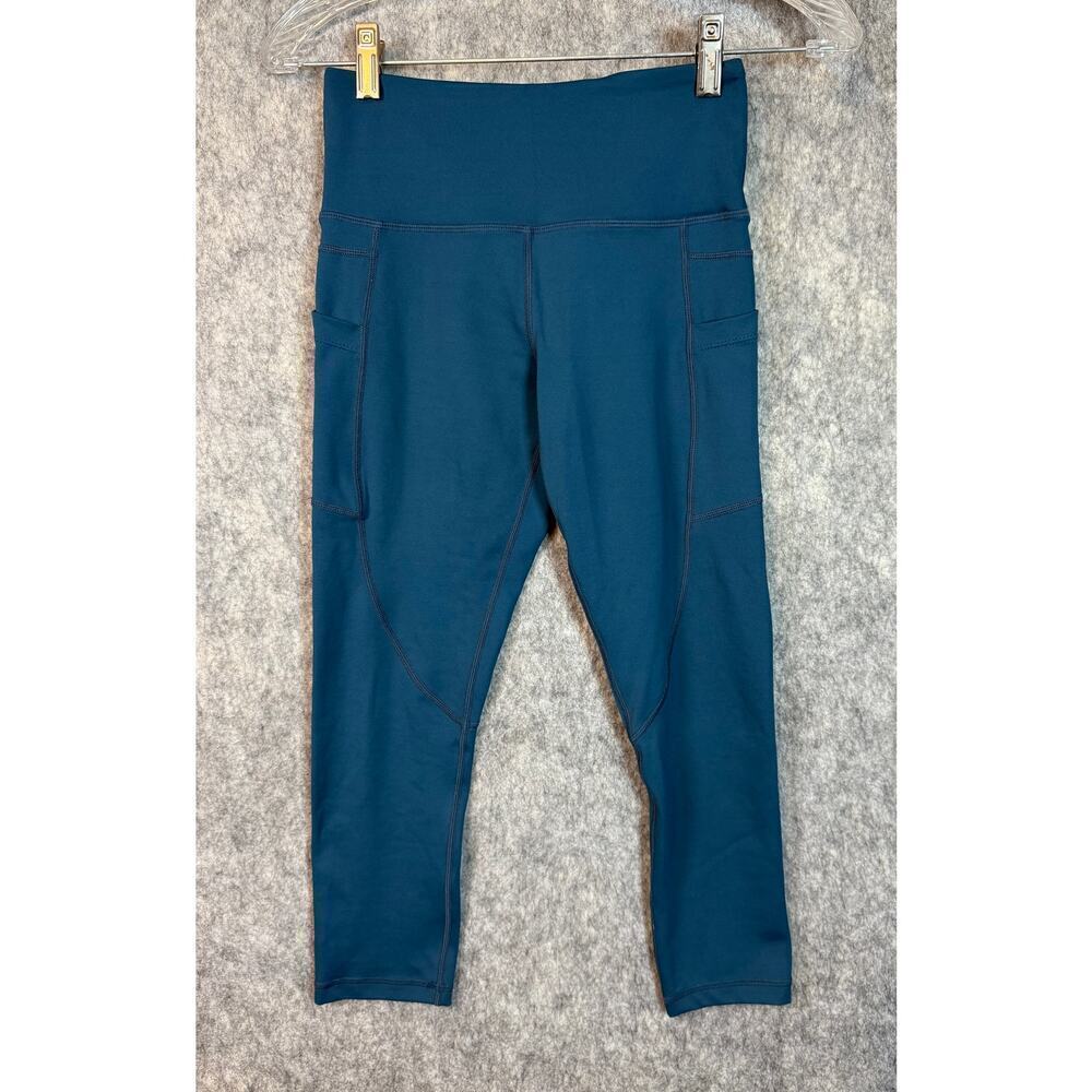 Zyia Active Womens Cropped Side Pocket Stretch Compression Pull On Leggings - XS